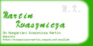 martin kvasznicza business card